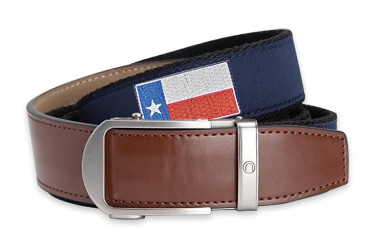 Hampton Texas Flag, 1 3/8 Strap, Golf Ribbon Belt