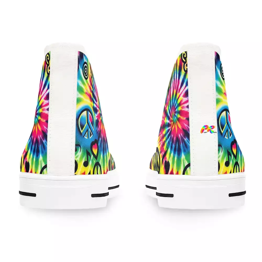 Happy Vibes Rave Women's High Top Sneakers