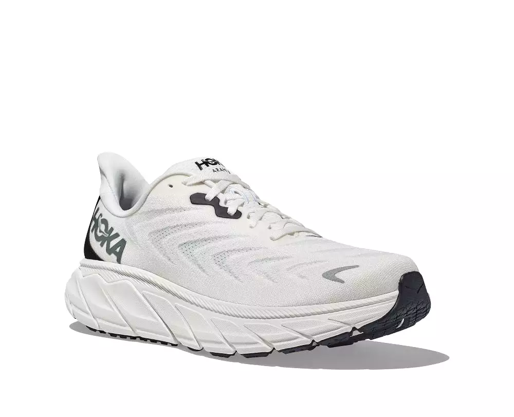 'HOKA' Men's Arahi 6 - Blanc De Blanc / Steel Wool (Wide)