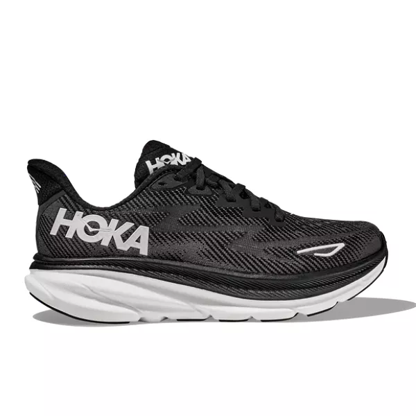 HOKA Women's Clifton 9 Wide Black / White