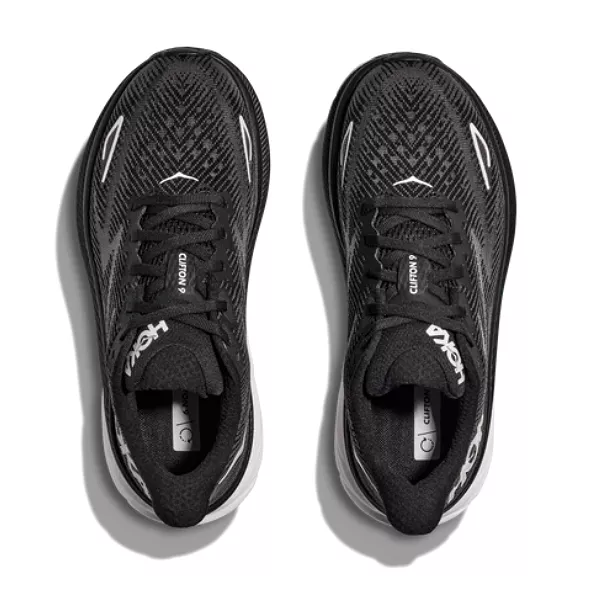 HOKA Women's Clifton 9 Wide Black / White