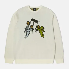 Huf - Song Intarsia Knitted Sweater - Linen