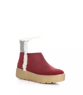 INTER RED/CREAM/GREY Round Toe Boots