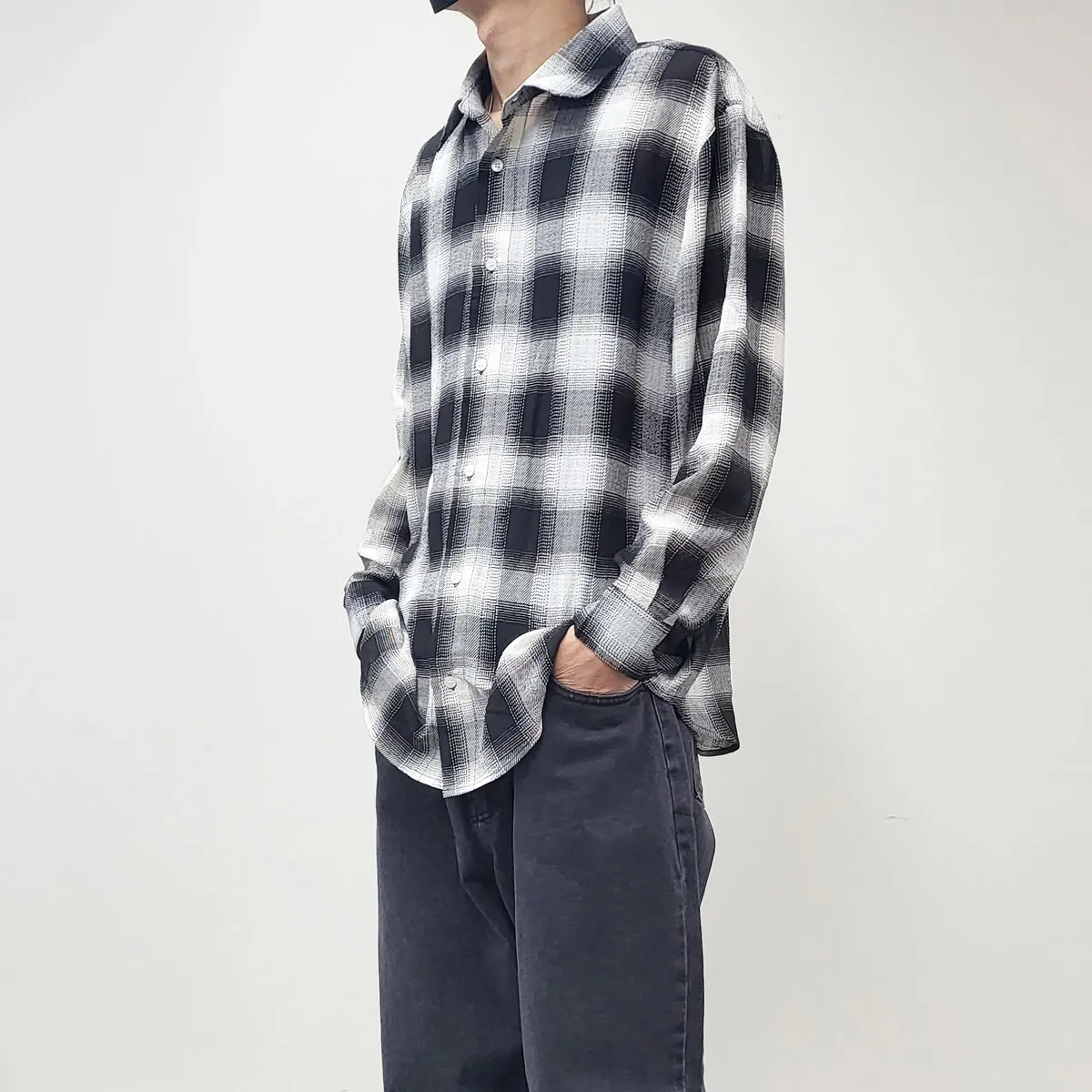 IONSEOUL  |Other Plaid Patterns Unisex Street Style Long Sleeves