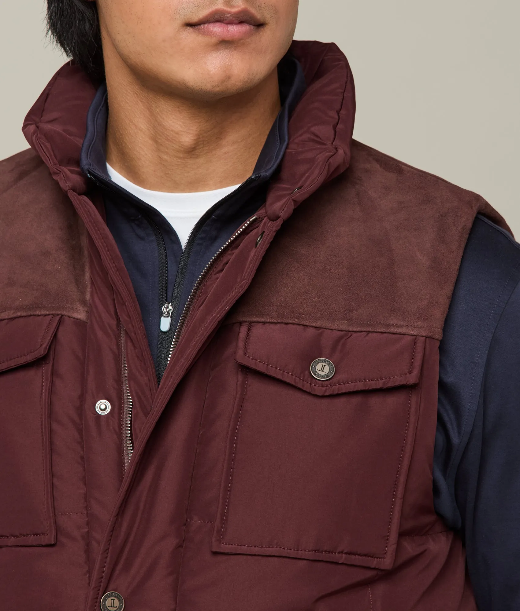 John Puffer Vest :: Wine