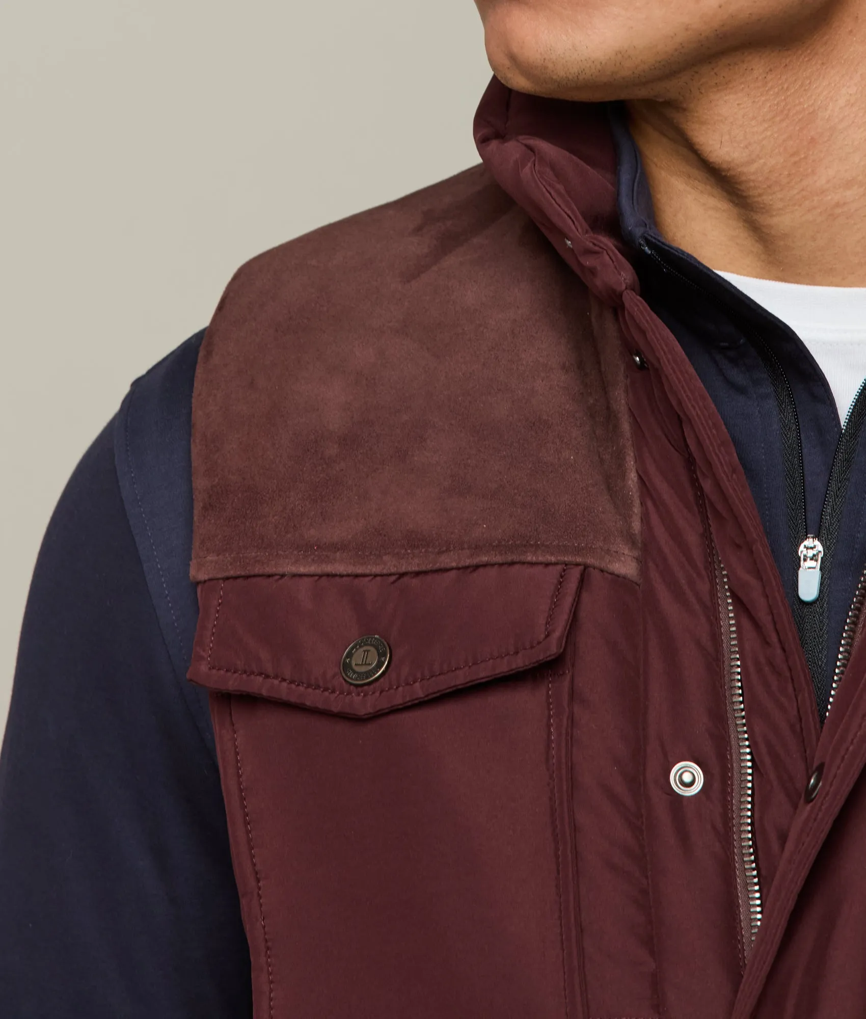 John Puffer Vest :: Wine