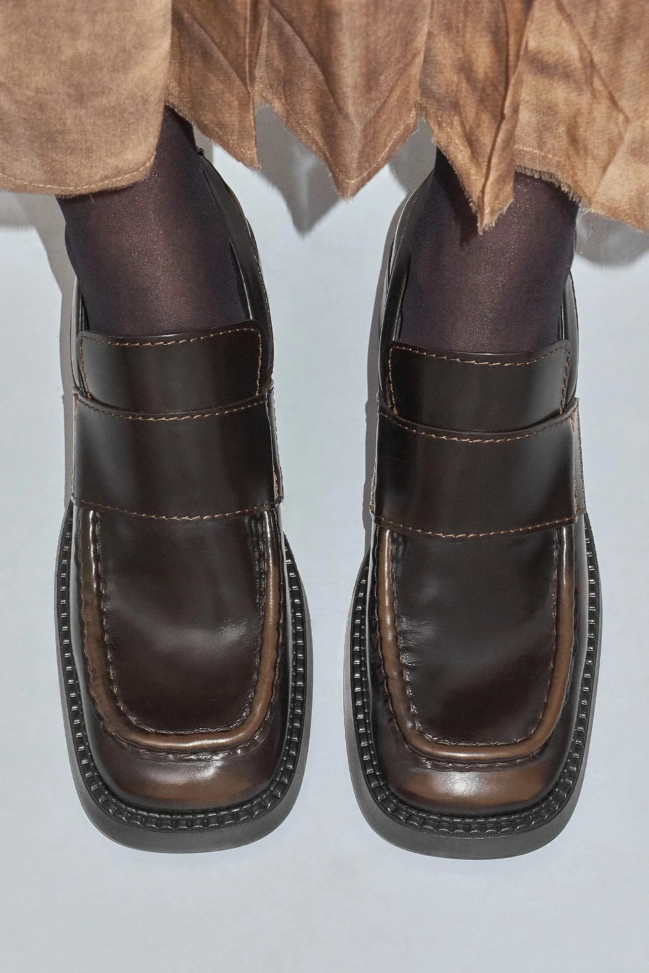 Karina Black Brown Loafers