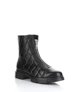 LANE BLACK Round Toe Boots