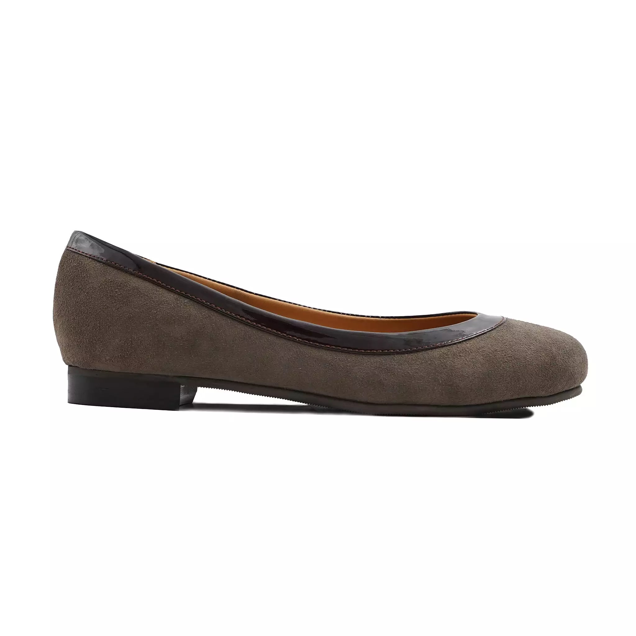 Larvikite - Ladies Brown Kid Suede Loafer