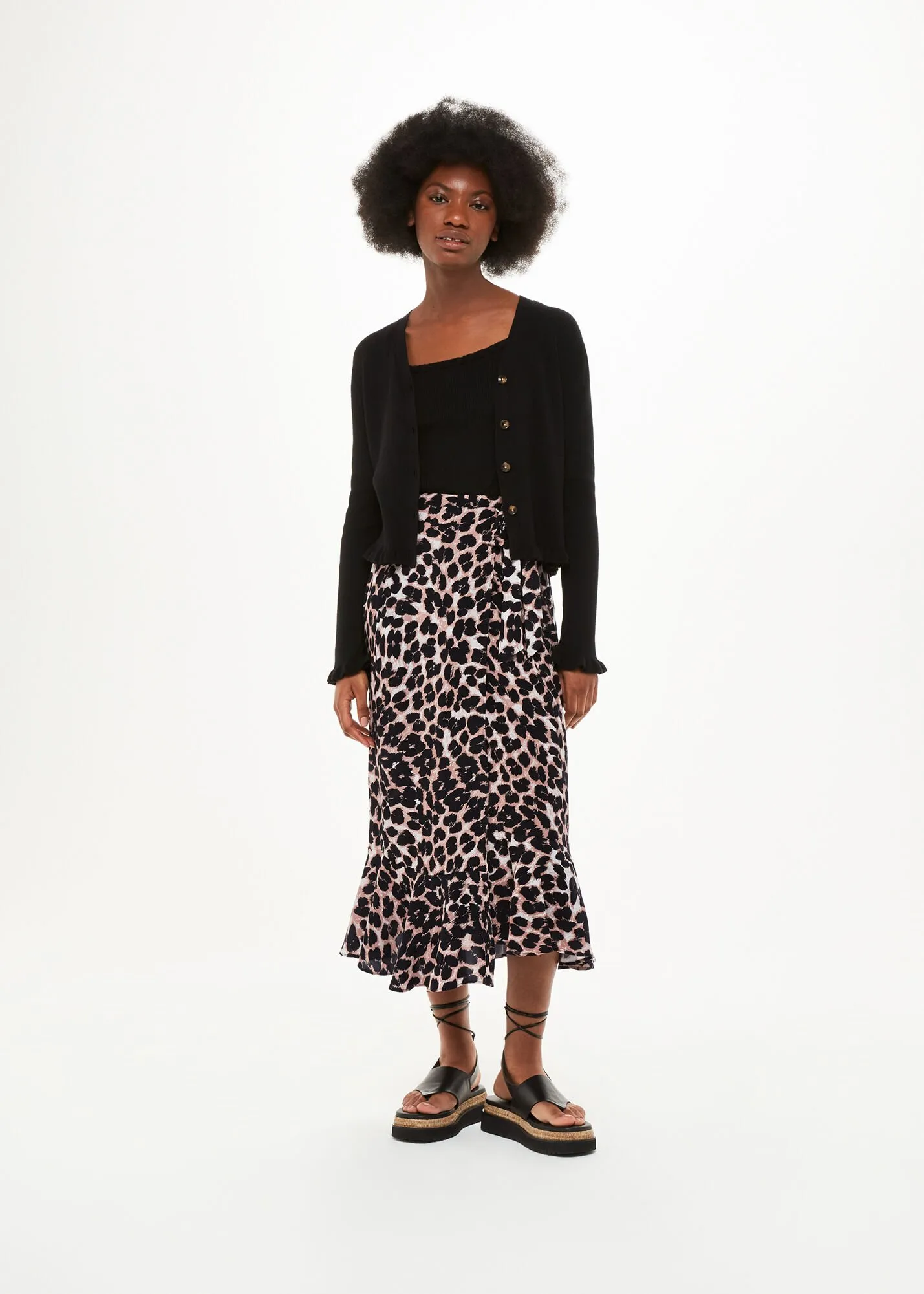 Leopard Spot Wrap Skirt