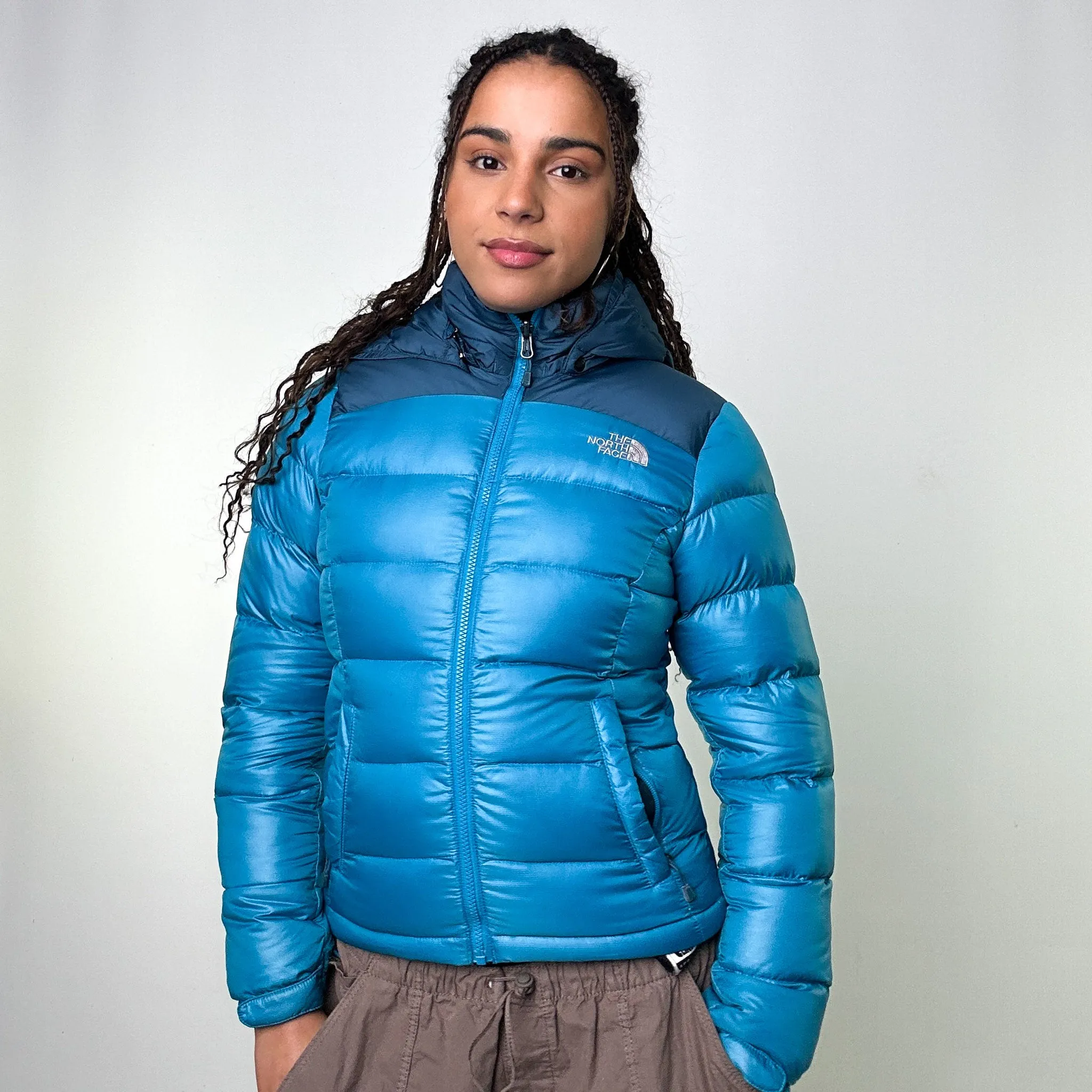 Light Blue 90s The North Face 700 Series Puffer Jacket Coat (S)