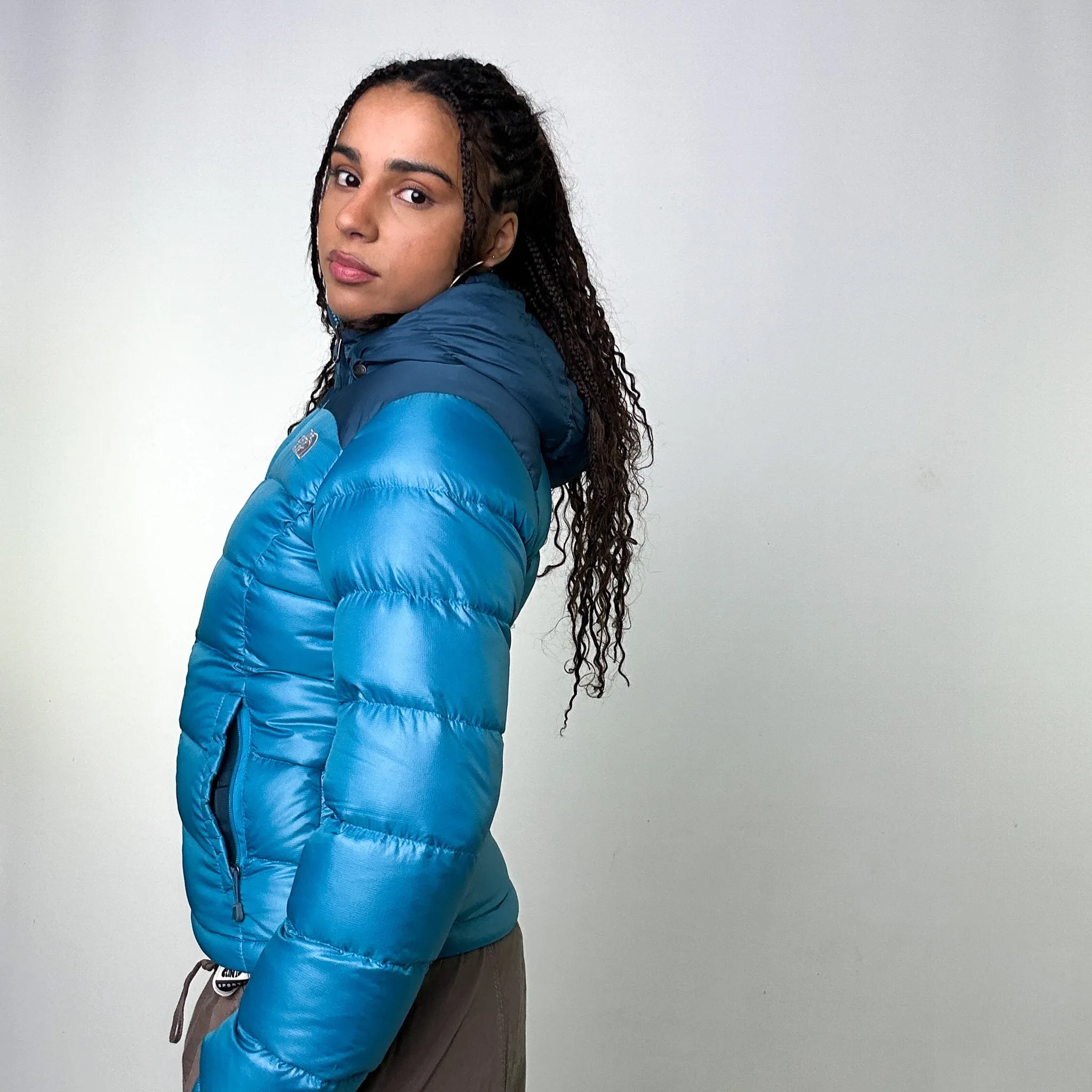 Light Blue 90s The North Face 700 Series Puffer Jacket Coat (S)