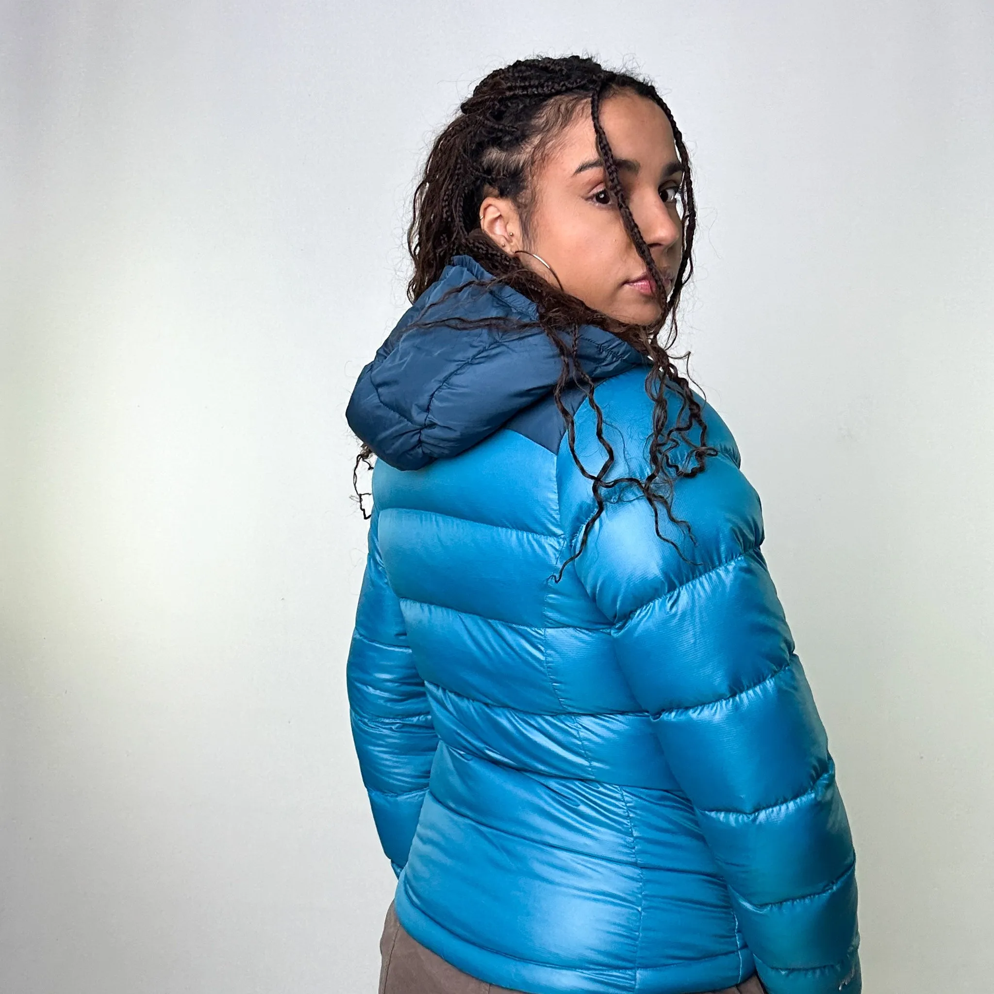 Light Blue 90s The North Face 700 Series Puffer Jacket Coat (S)