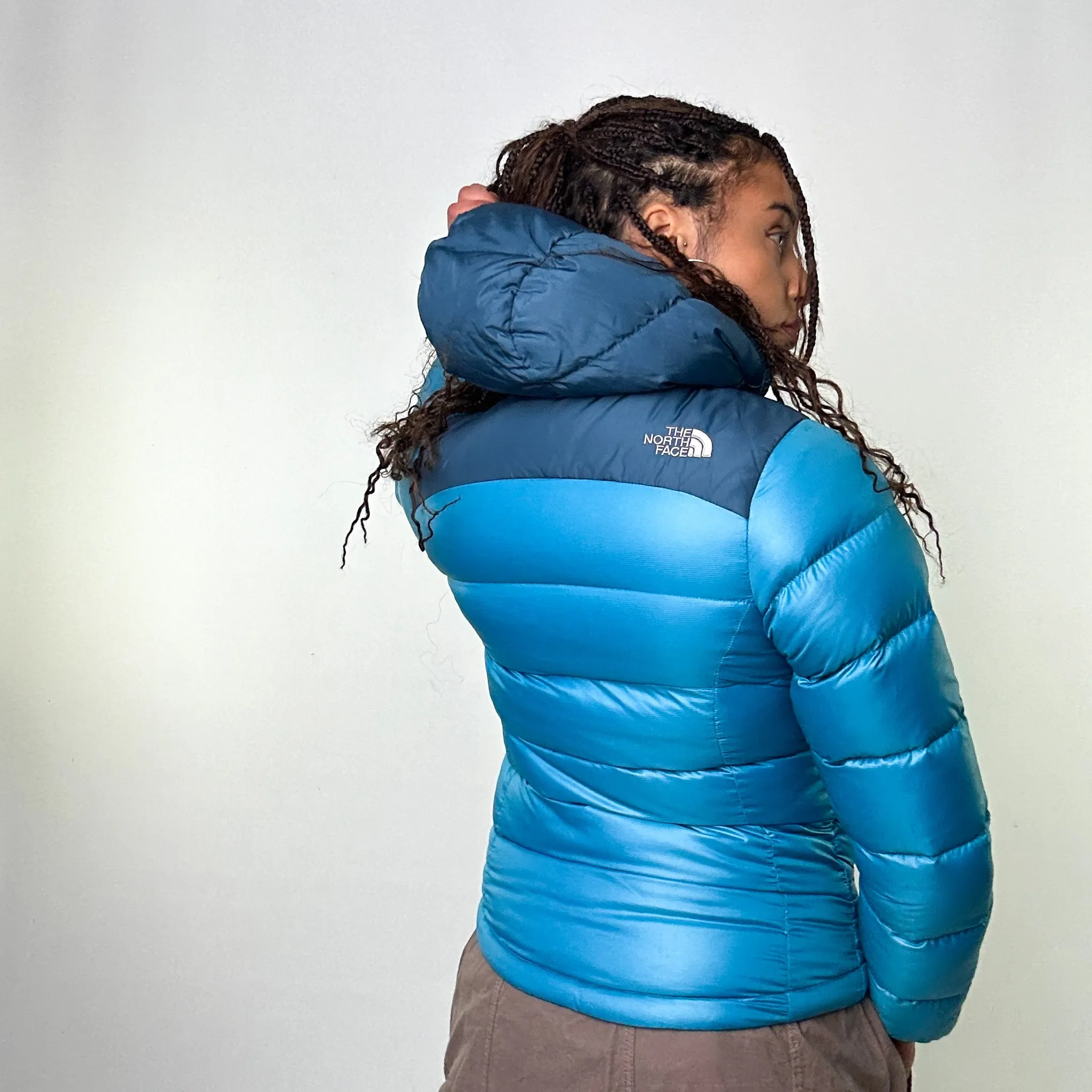 Light Blue 90s The North Face 700 Series Puffer Jacket Coat (S)