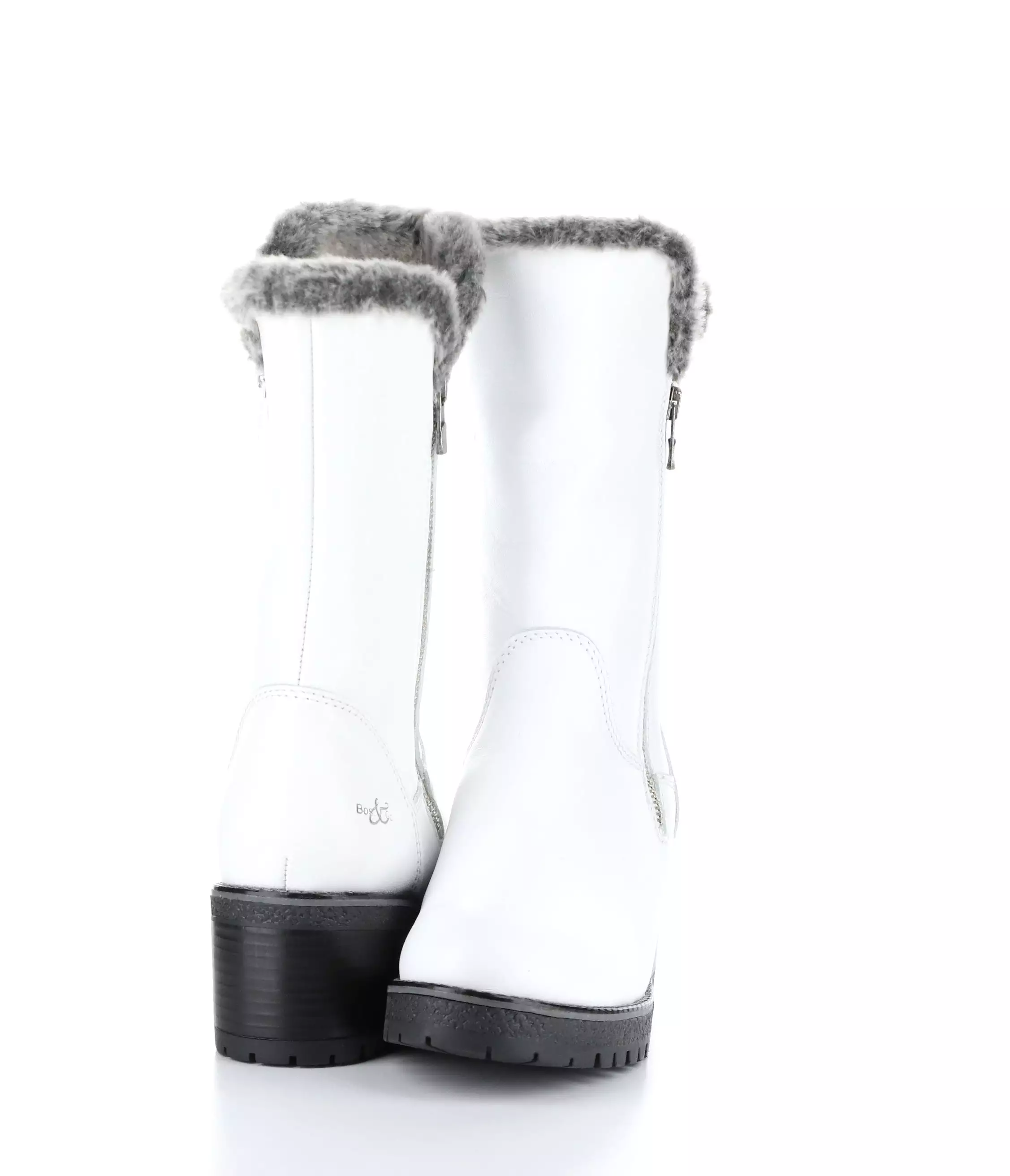 MATCH WHITE/GREYBLACK Round Toe Boots