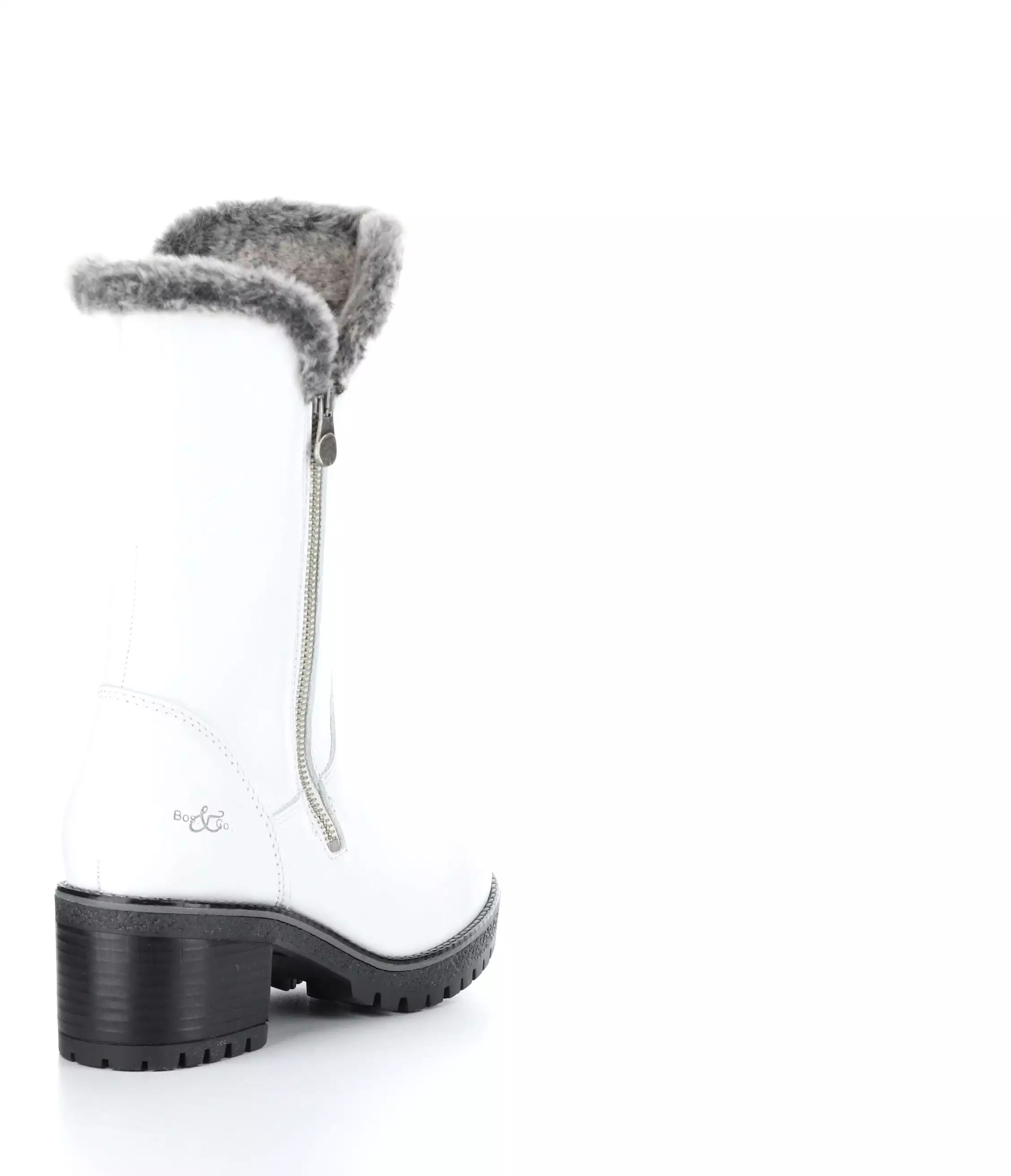 MATCH WHITE/GREYBLACK Round Toe Boots