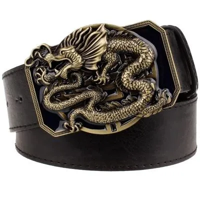 Men and Women Chinese Dragon Hip Hop Punk Style Colorful Belt