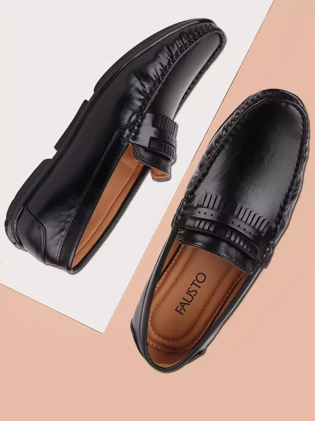 Men Black Casual Slip-On Loafers