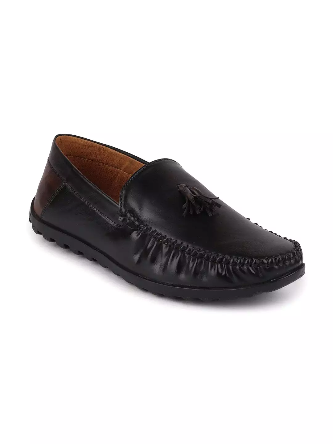 Men Black Casual Slip-On Loafers