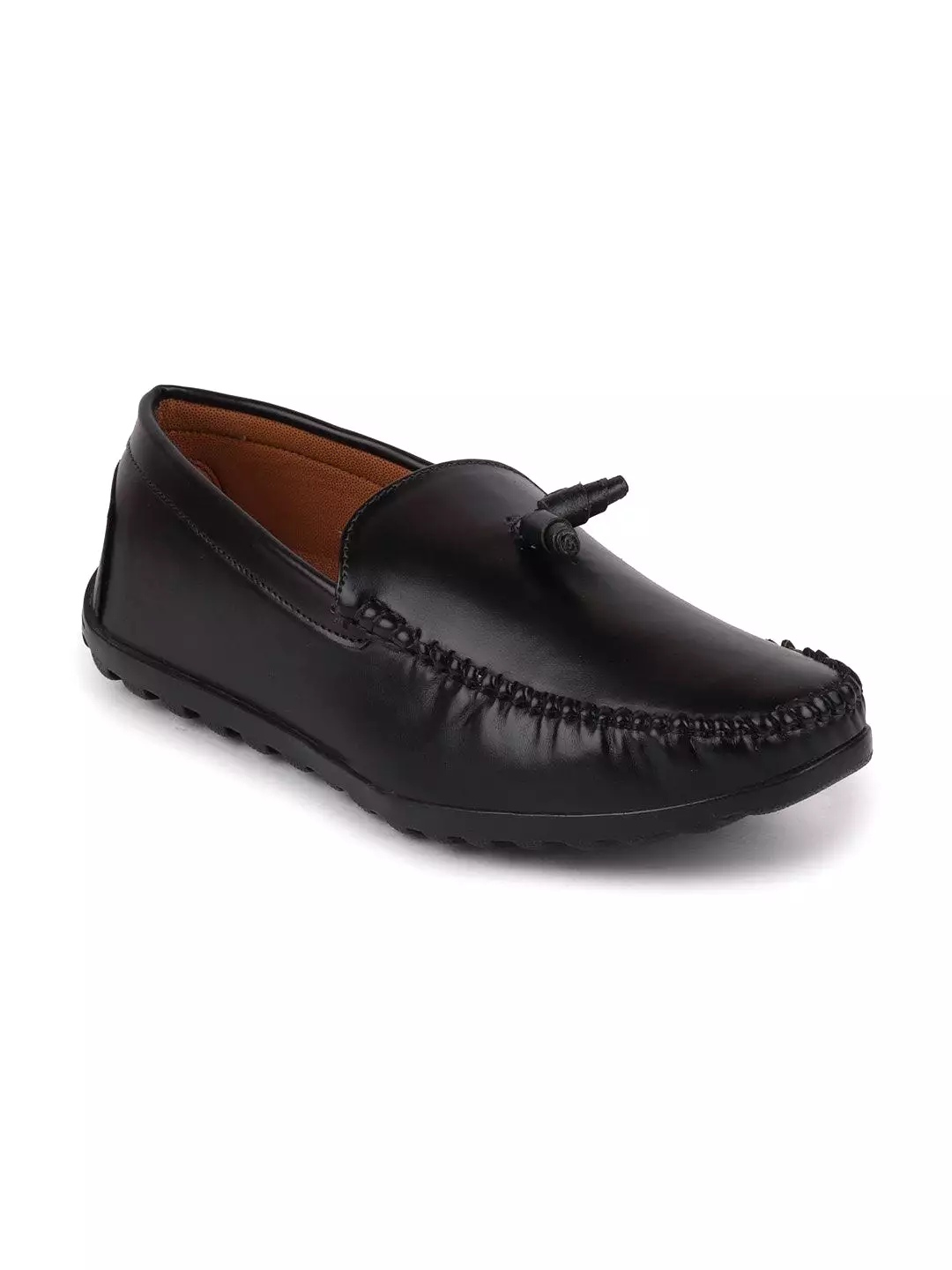 Men Black Casual Slip-On Loafers