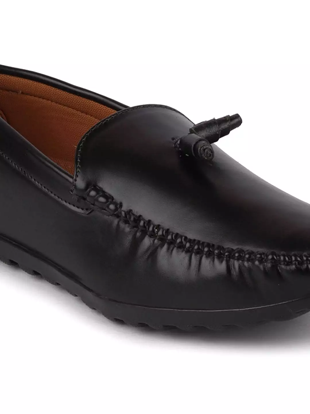 Men Black Casual Slip-On Loafers