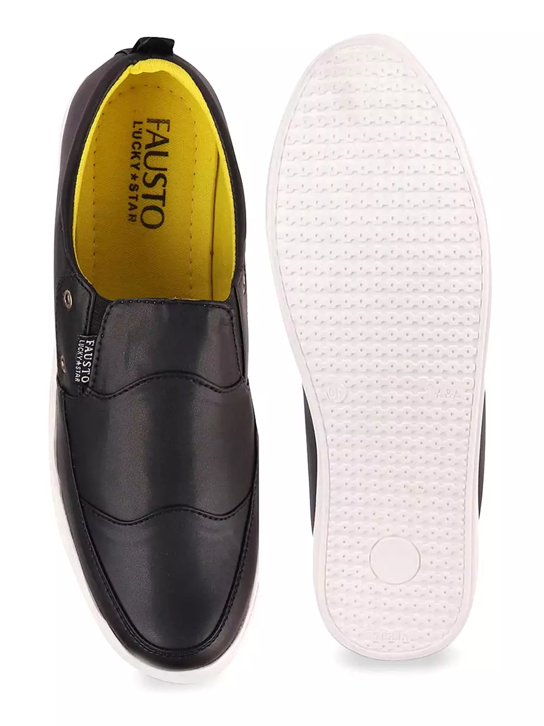 Men Black Casual Slip-On Loafers