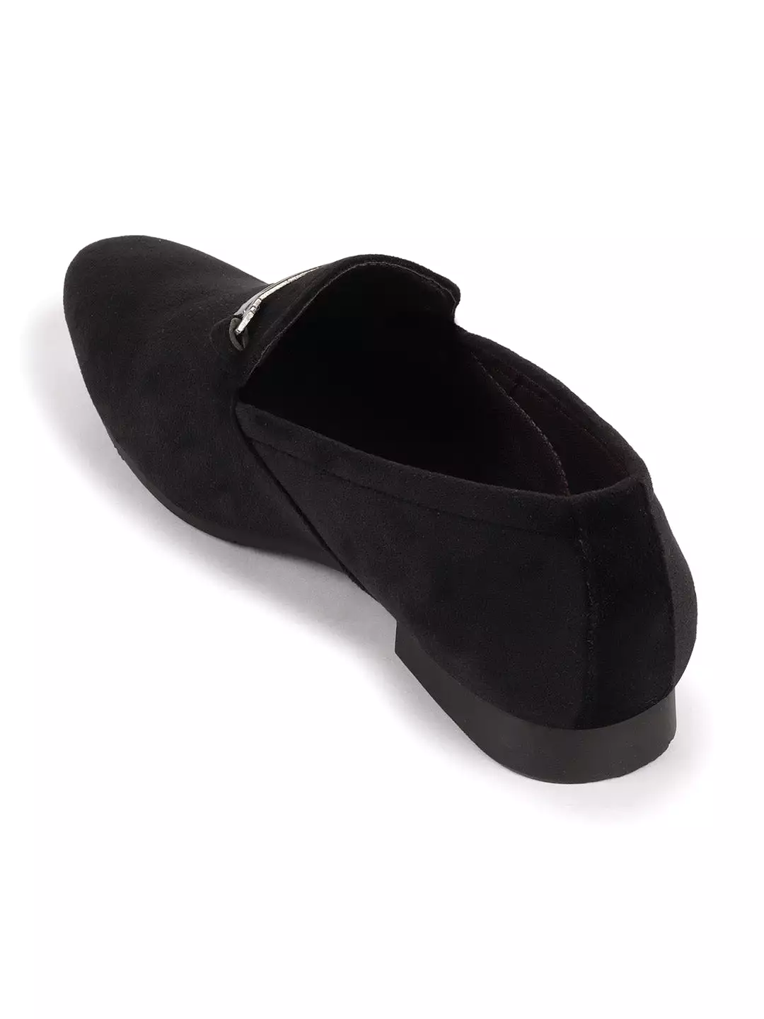 Men Black Casual Velvet Slip-On Loafers