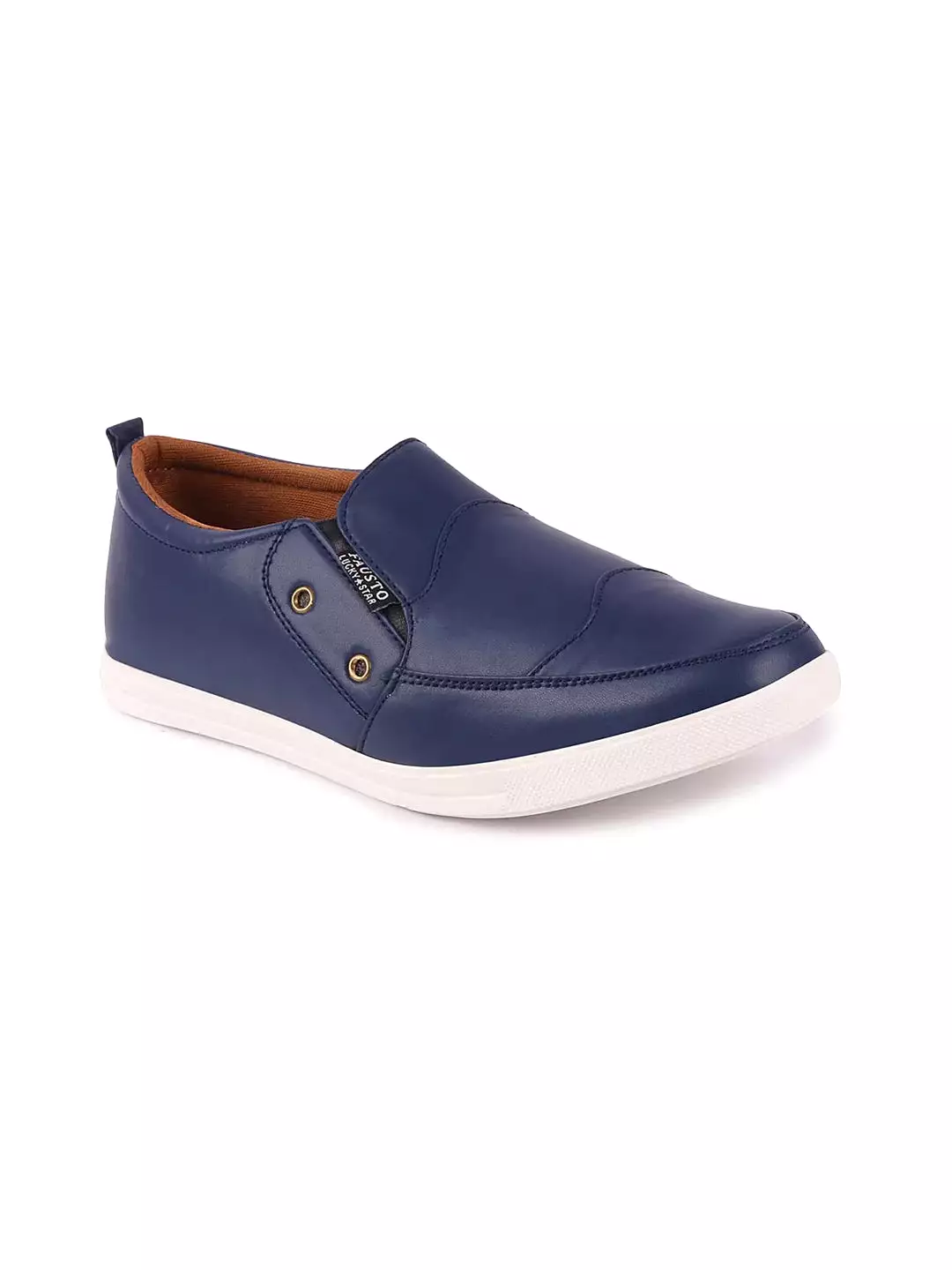 Men Blue Casual Slip-On Loafers