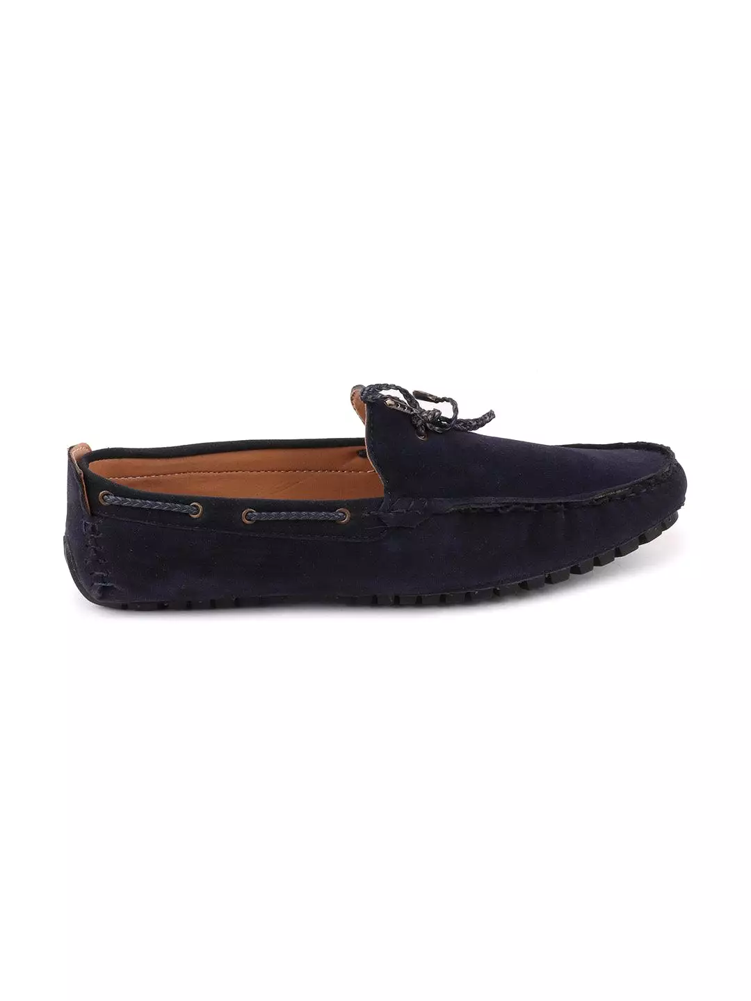 Men Blue Casual Suede Slip-On Loafers