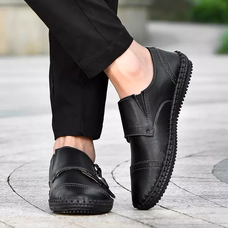 Men Breathable Leather Loafers