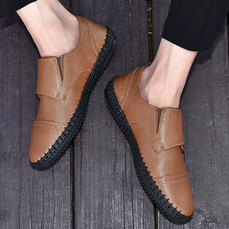 Men Breathable Leather Loafers