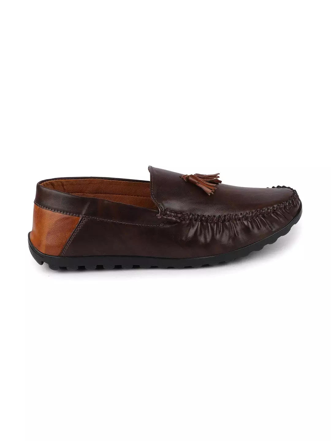 Men Brown Casual Slip-On Loafers