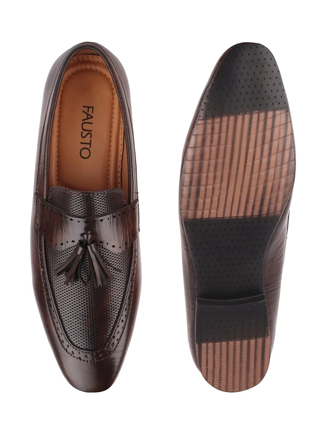 Men Brown Casual Slip-On Loafers