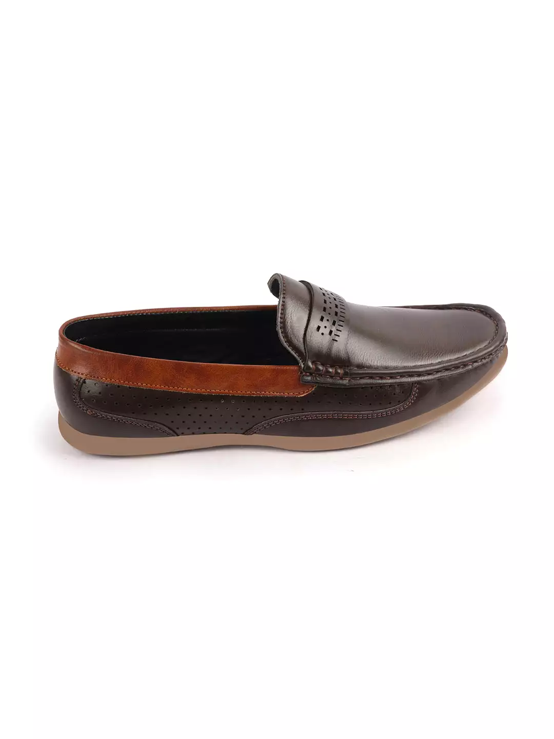 Men Brown Casual Slip-On Loafers