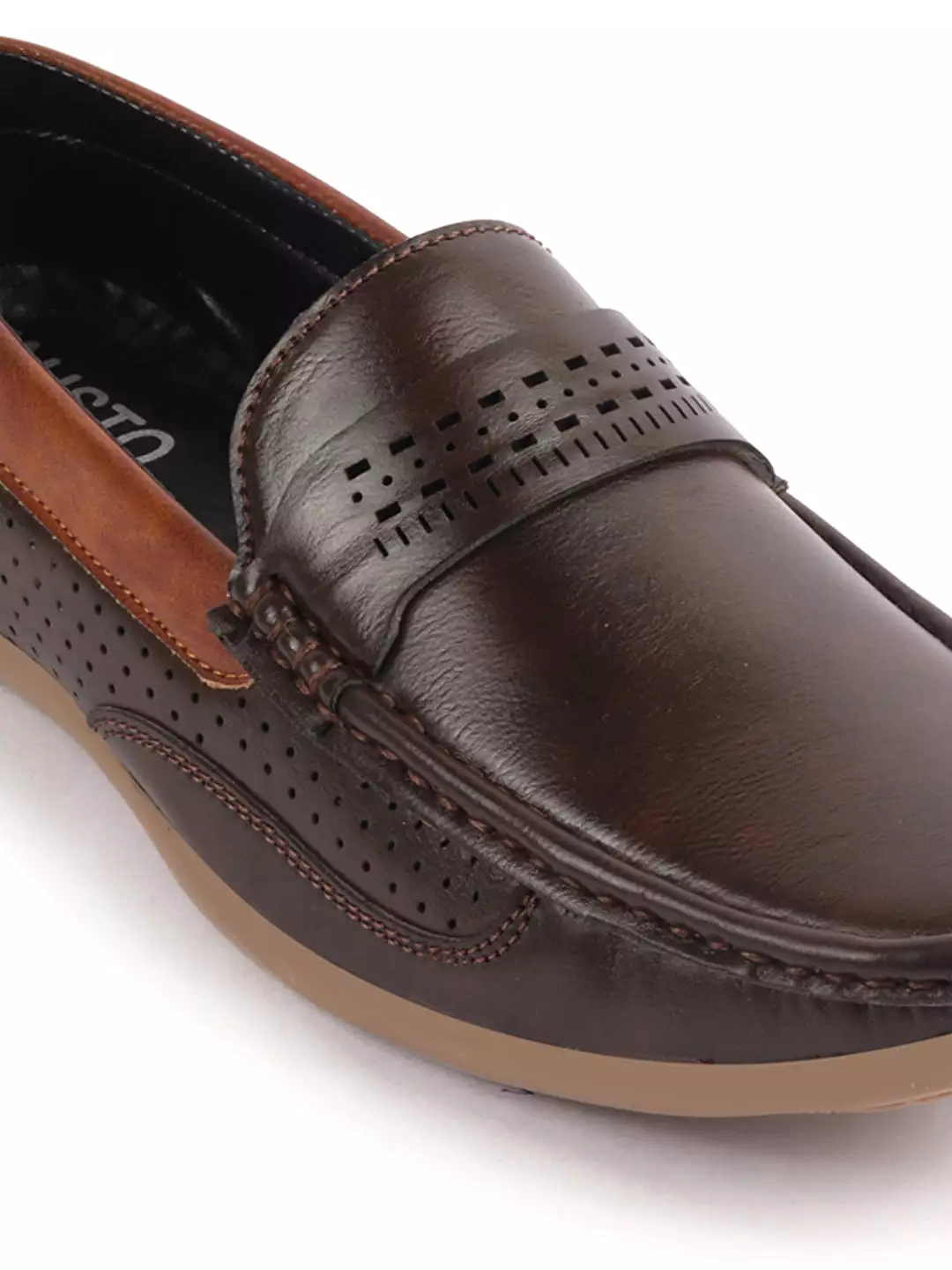 Men Brown Casual Slip-On Loafers