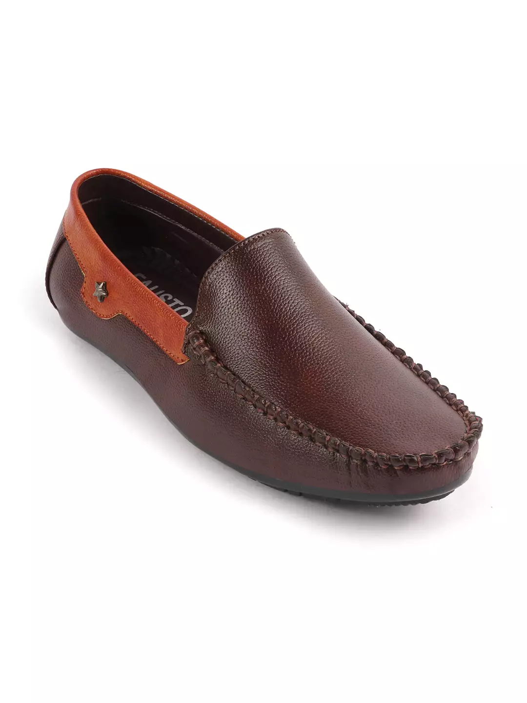 Men Brown Casual Slip-On Loafers