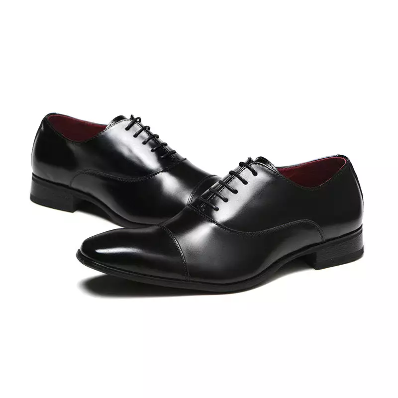 Men Dress Formal Oxfords Leather Shoes Pointed Shoes Wedding Casual Business