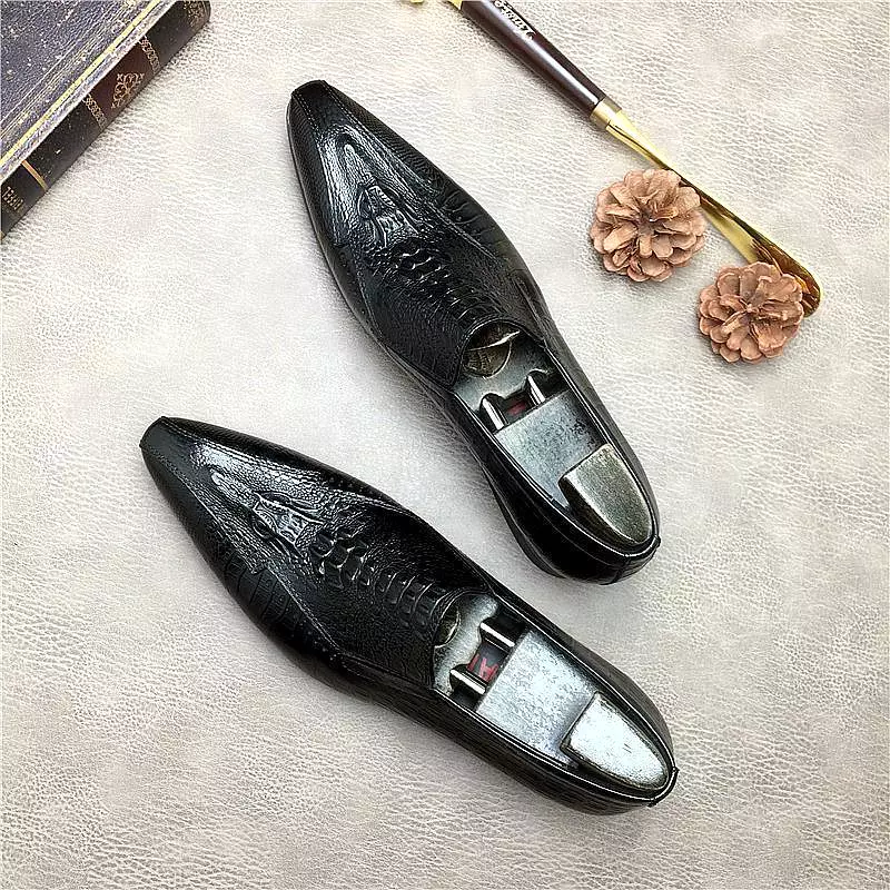 Men  Dress Shoes -  Ucello Pointed Toe Leather Shoes