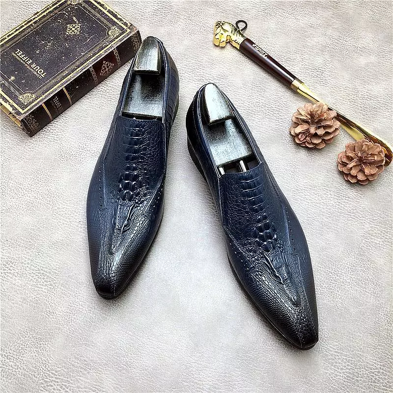 Men  Dress Shoes -  Ucello Pointed Toe Leather Shoes