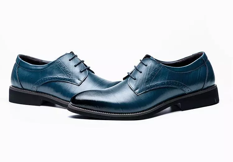 Men  Dress Shoes -  Wingtip Leather Shoes