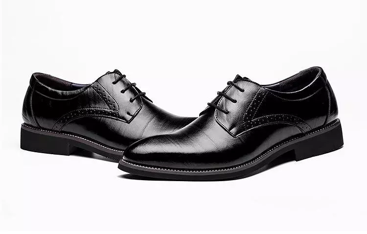 Men  Dress Shoes -  Wingtip Leather Shoes