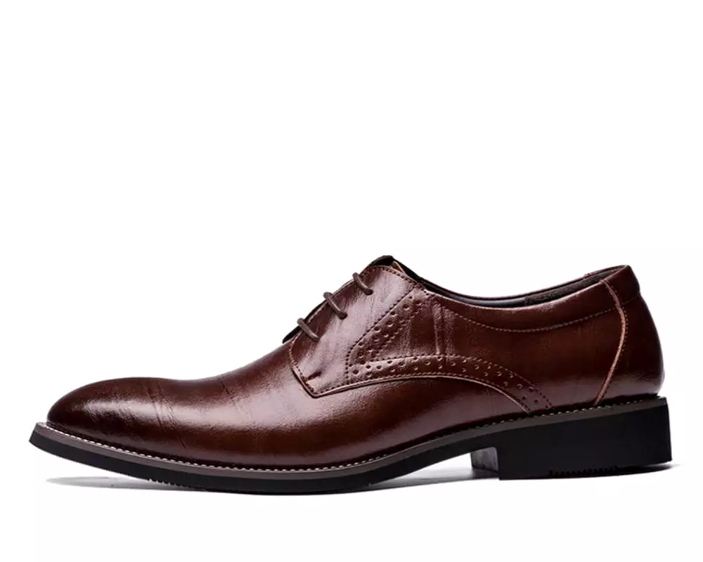 Men  Dress Shoes -  Wingtip Leather Shoes