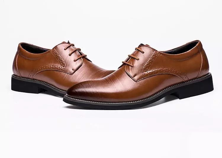 Men  Dress Shoes -  Wingtip Leather Shoes