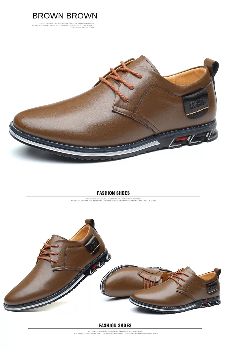 Men Oxfords Leather Sneakers