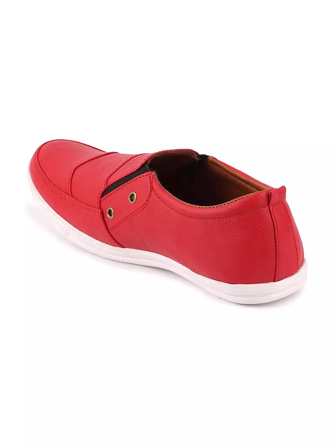 Men Red Casual Slip-On Loafers