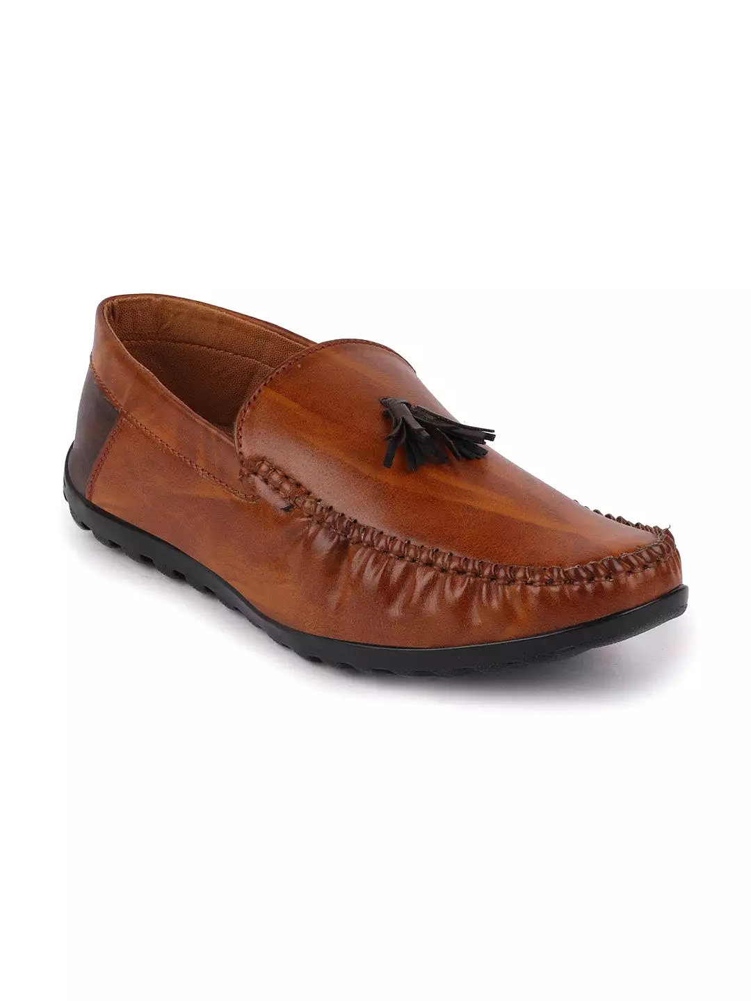 Men Tan Casual Slip-On Loafers