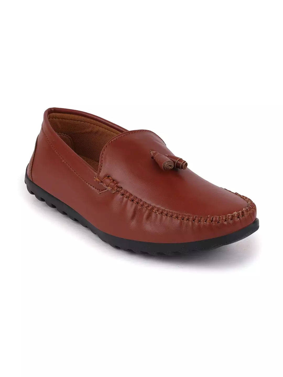 Men Tan Casual Slip-On Loafers