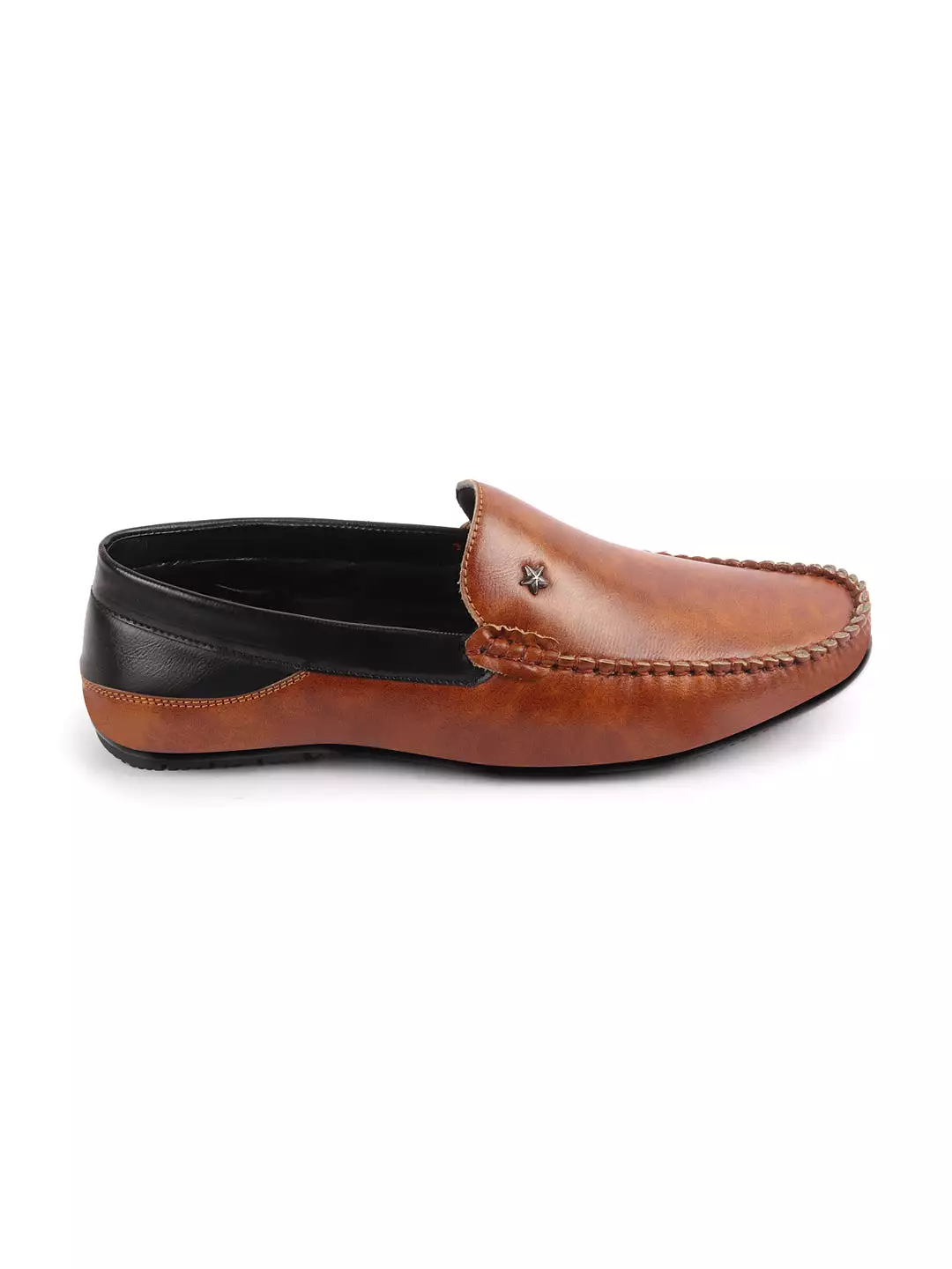 Men Tan Casual Slip-On Loafers