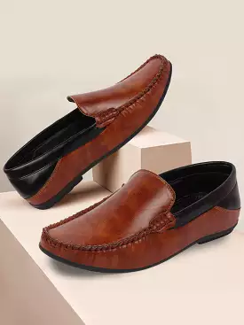 Men Tan Casual Slip-On Loafers