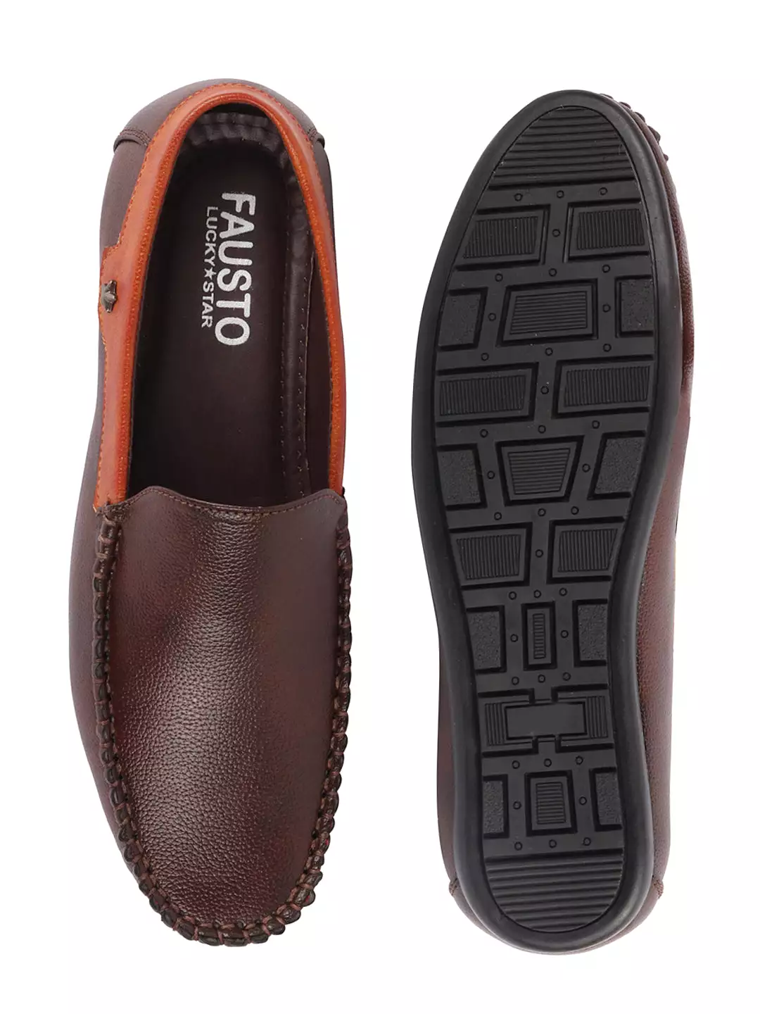 Men Tan Casual Slip-On Loafers